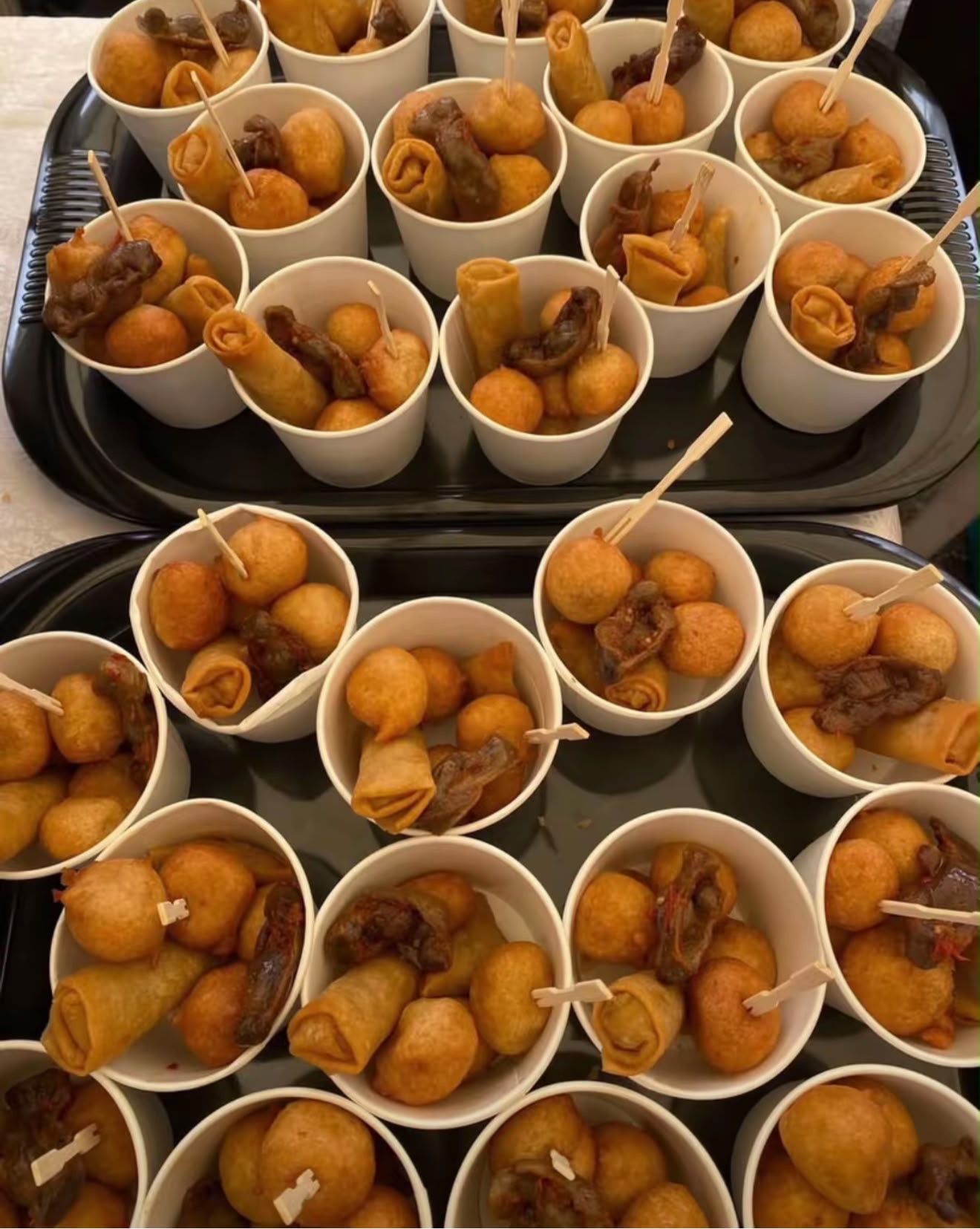 Individual small chops cups for event catering